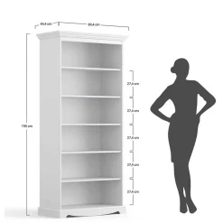 Wohnen Regale<6-Fächer Bücherregal im Landhausstil - Bordona
