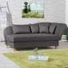 Wohnen Sofas<Federkern Chaiselongue in Anthrazit mit Buche - Sektinus