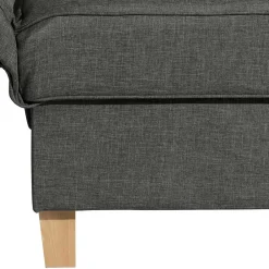 Wohnen Sofas<Federkern Chaiselongue in Anthrazit mit Buche - Sektinus