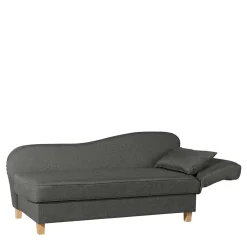 Wohnen Sofas<Federkern Chaiselongue in Anthrazit mit Buche - Sektinus