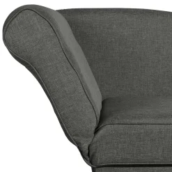 Wohnen Sofas<Federkern Chaiselongue in Anthrazit mit Buche - Sektinus