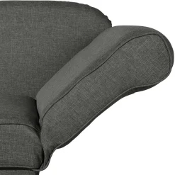 Wohnen Sofas<Federkern Chaiselongue in Anthrazit mit Buche - Sektinus