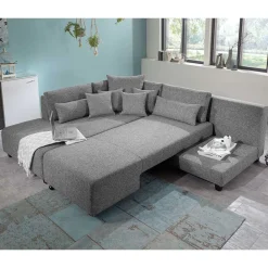 Wohnen Sofas|Betten<Federkern Eckcouch mit Schlaffunktion - Roseanna
