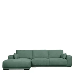 Wohnen Sofas<Federkern Ecksofa in Grün Stoffbezug - Tree