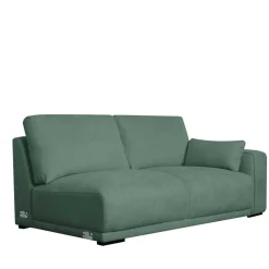 Wohnen Sofas<Federkern Ecksofa in Grün Stoffbezug - Tree