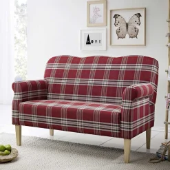 Wohnen Sofas<Federkern Küchensofa in Rot kariert - Sinael