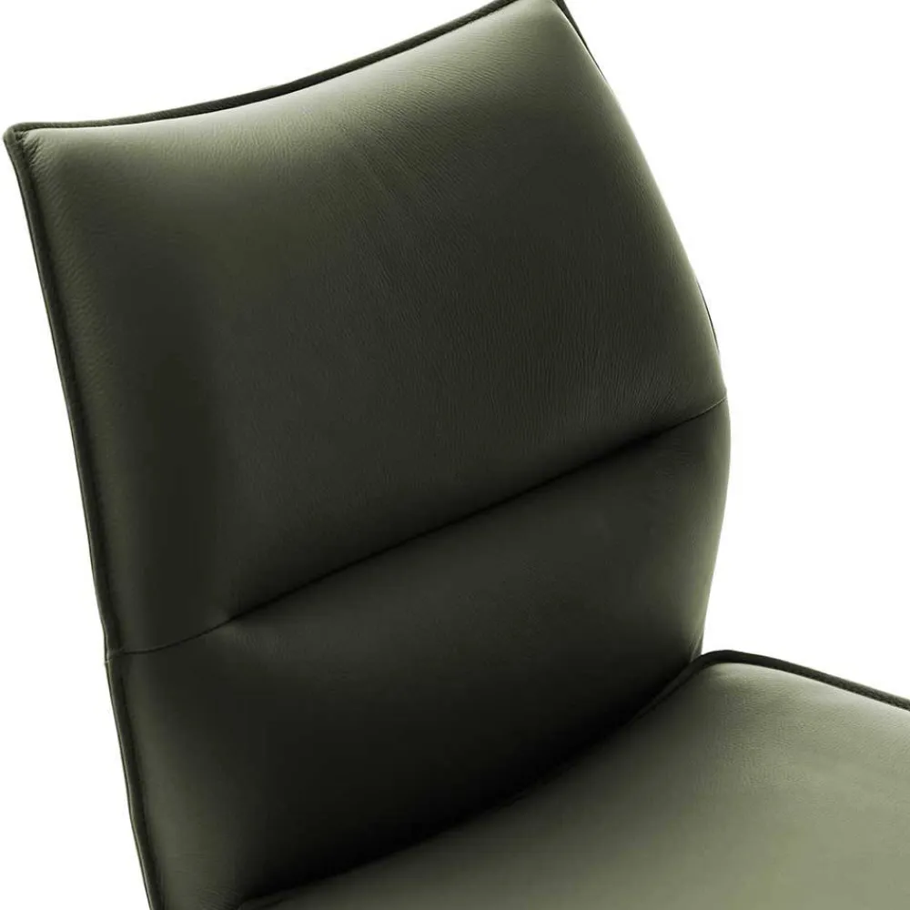 Wohnen Stühle<Federkern Lederstühle in Oliv Grün - Synfrunia (2er Set)