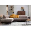 Wohnen Sofas<Federkern Polsterecke in Taupe Strukturstoff - Wishes