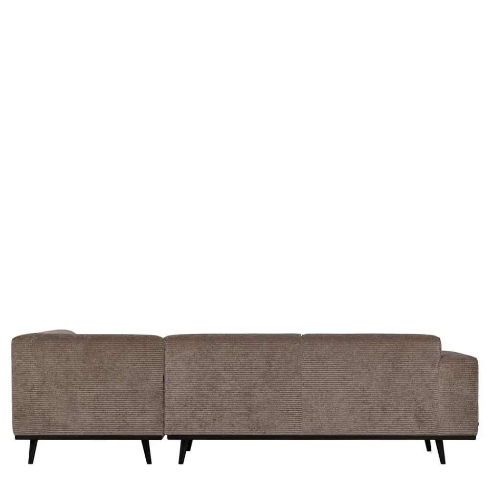 Wohnen Sofas<Federkern Polsterecke in Taupe Strukturstoff - Wishes