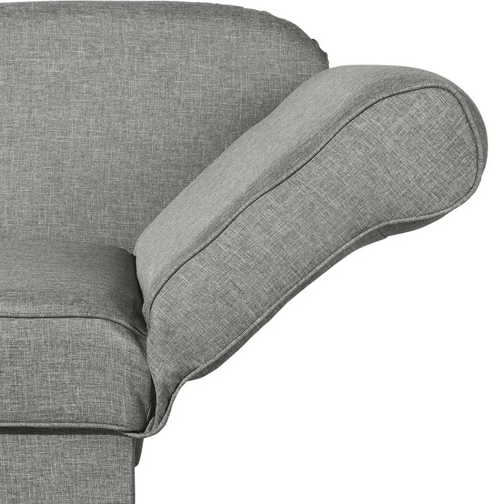 Wohnen Sofas<Federkern Polsterliege in Hellgrau mit Buche - Zadella