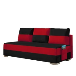 Wohnen Betten|Sofas<Federkern Sofabett in Schwarz und Rot - Nusret