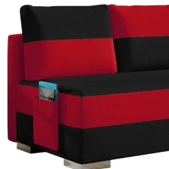 Wohnen Betten|Sofas<Federkern Sofabett in Schwarz und Rot - Nusret