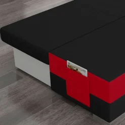 Wohnen Betten|Sofas<Federkern Sofabett in Schwarz und Rot - Nusret