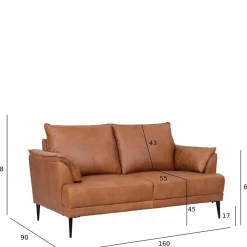 Wohnen Sofas<Federkern Wohnzimmersofa aus Echtleder - Zierra