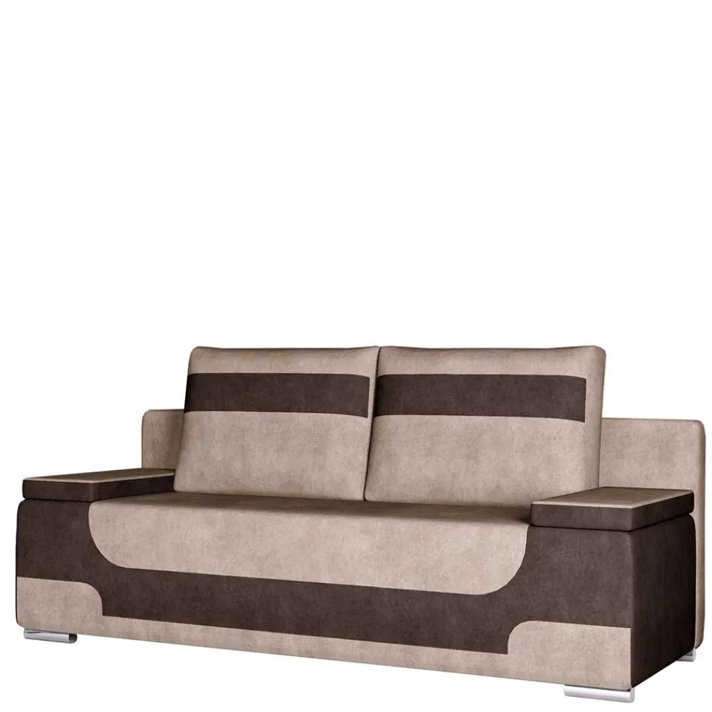 Wohnen Betten|Sofas<Federkern-Funktionssofa in Beige und Braun - Vallarta