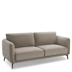 Wohnen Sofas<Federkernsofa in Beige Stoffbezug - Ordinia