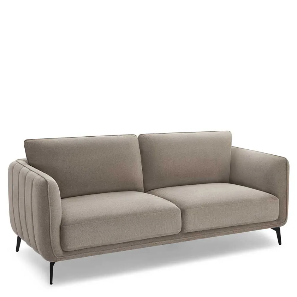 Wohnen Sofas<Federkernsofa in Beige Stoffbezug - Ordinia