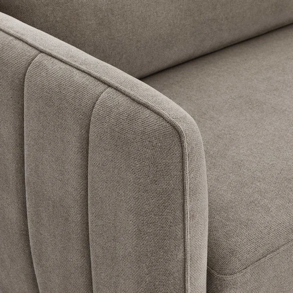 Wohnen Sofas<Federkernsofa in Beige Stoffbezug - Ordinia