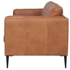 Wohnen Sofas<Federkernsofa in Leder Cognac Braun - Lespavo