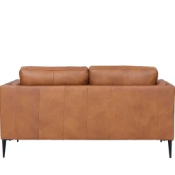 Wohnen Sofas<Federkernsofa in Leder Cognac Braun - Lespavo