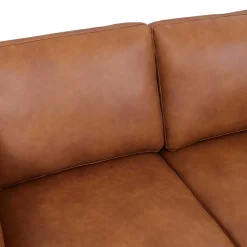 Wohnen Sofas<Federkernsofa in Leder Cognac Braun - Lespavo