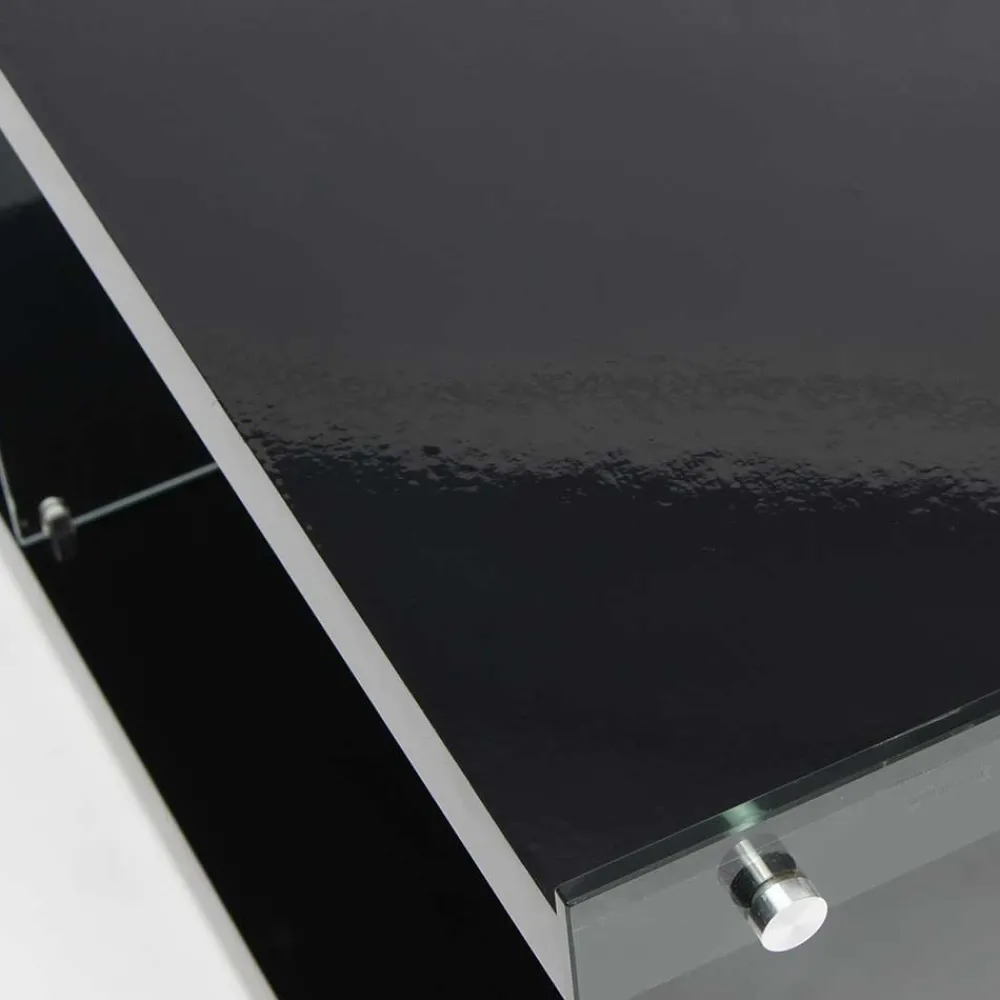 Wohnen Tv & Hifi-Möbel|Lowboards<Fernseher Tisch in Schwarz MDF - Sulara