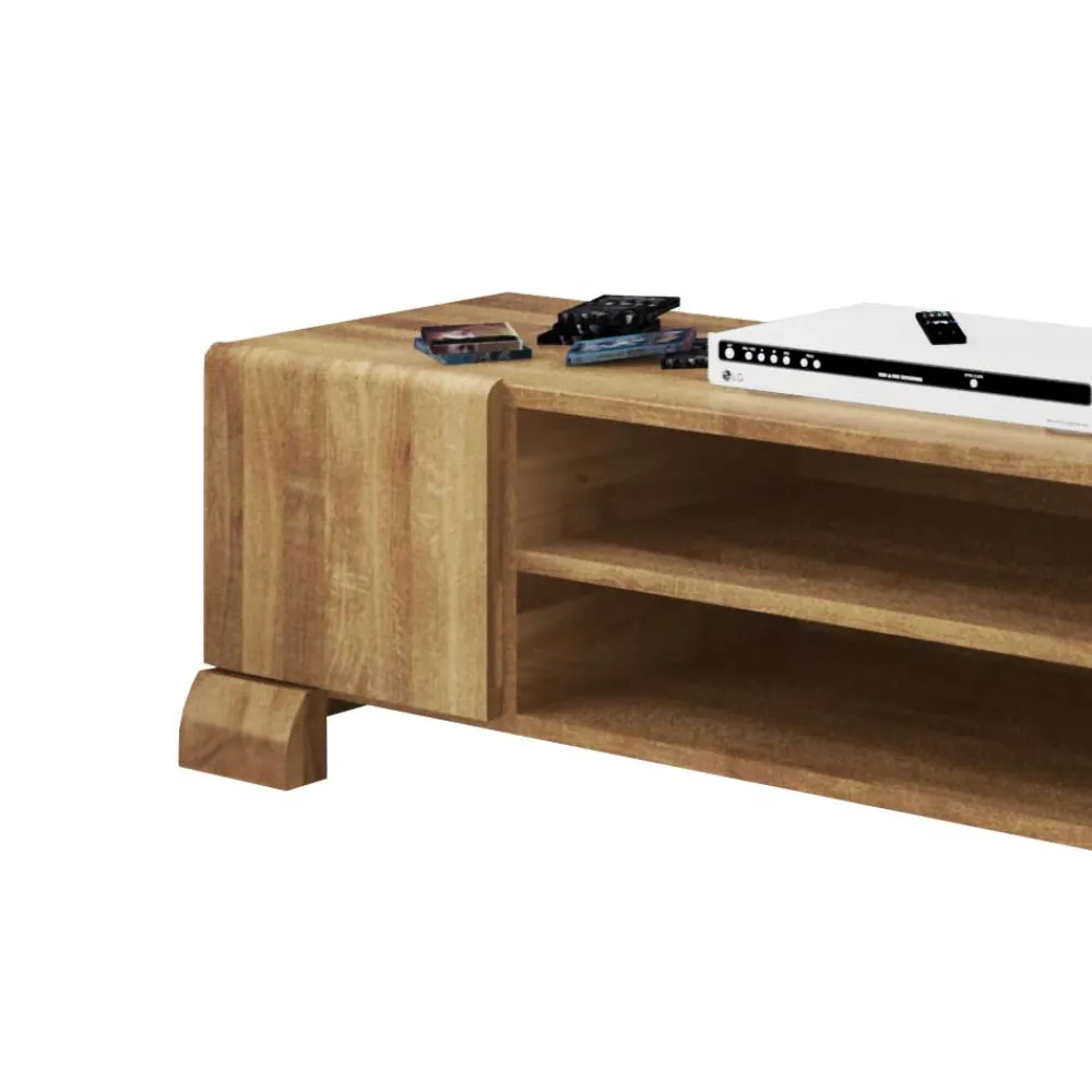 Wohnen Tv & Hifi-Möbel|Lowboards<Fernsehmöbel Vaskov aus Wildeiche Massivholz