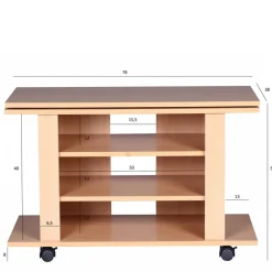 Wohnen Tv & Hifi-Möbel<Fernsehtisch auf Rollen mit drehbarer Platte - Sonition