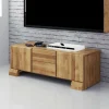 Wohnen Tv & Hifi-Möbel|Lowboards<Fernsehtisch Vaskov aus Wildeiche Massivholz