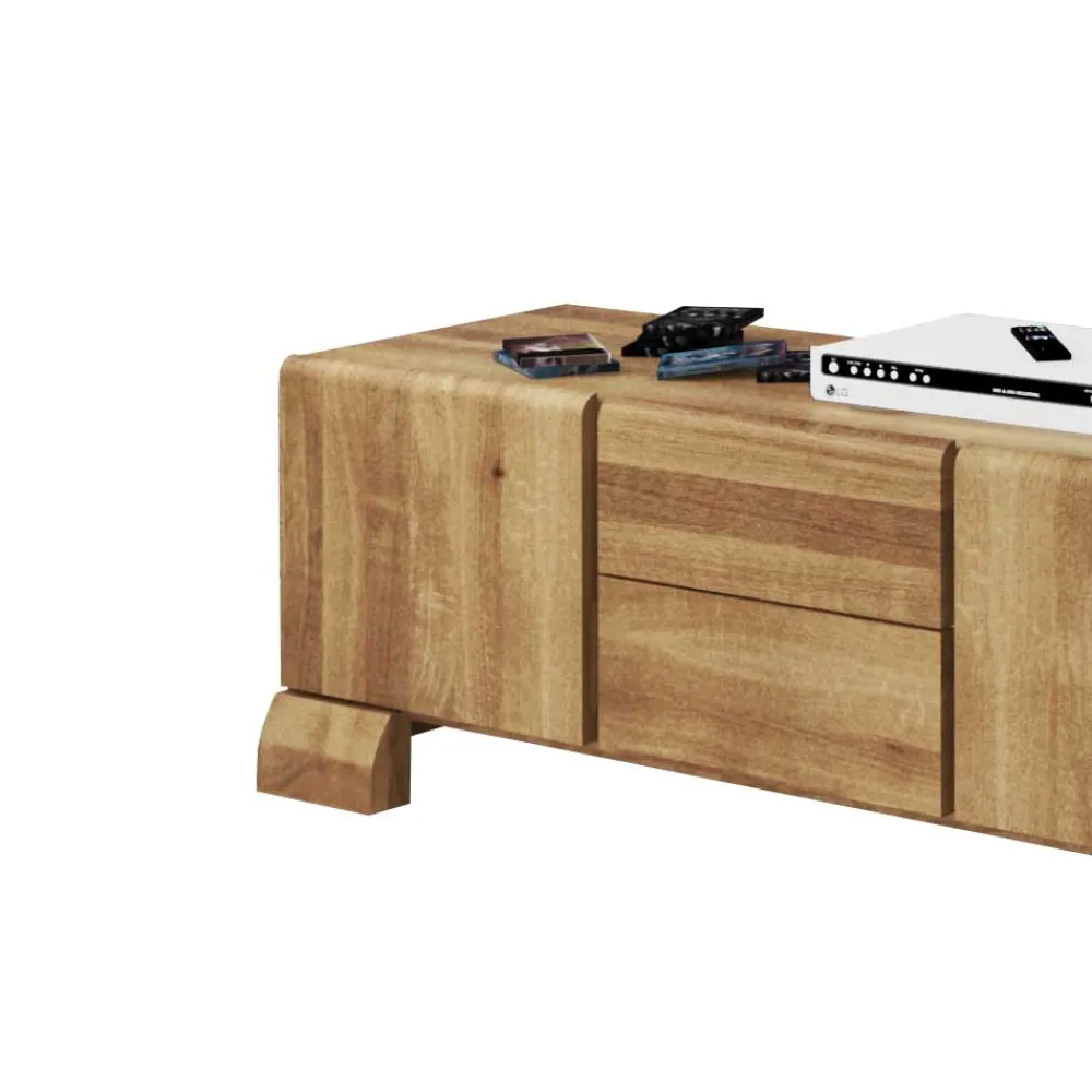 Wohnen Tv & Hifi-Möbel|Lowboards<Fernsehtisch Vaskov aus Wildeiche Massivholz