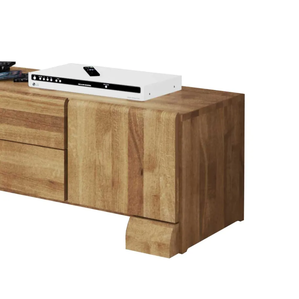Wohnen Tv & Hifi-Möbel|Lowboards<Fernsehtisch Vaskov aus Wildeiche Massivholz