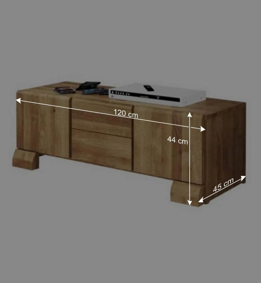 Wohnen Tv & Hifi-Möbel|Lowboards<Fernsehtisch Vaskov aus Wildeiche Massivholz