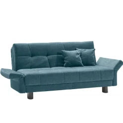 Wohnen Betten|Sofas<Flachgewebe Bettcouch in Petrol Blau - Vlatkura