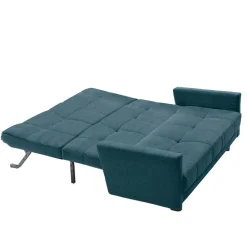 Wohnen Betten|Sofas<Flachgewebe Bettcouch in Petrol Blau - Vlatkura