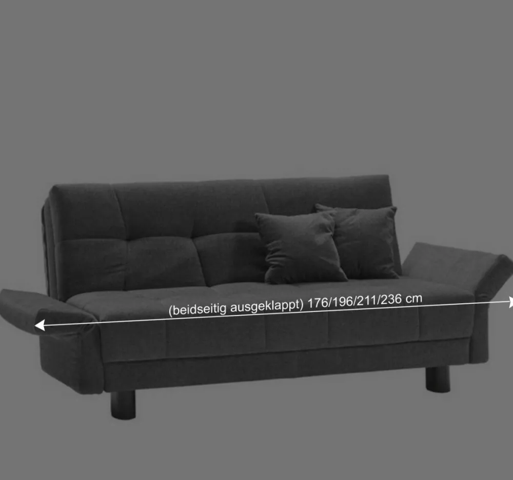 Wohnen Betten|Sofas<Flachgewebe Bettcouch in Petrol Blau - Vlatkura
