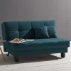 Wohnen Sofas<Flachgewebe Klappsofa in Petrol Blau - Katrona