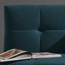 Wohnen Sofas<Flachgewebe Klappsofa in Petrol Blau - Katrona