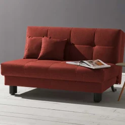 Wohnen Betten|Sofas<Flachgewebe Schlafsofa in Dunkelrot - Ciabeta