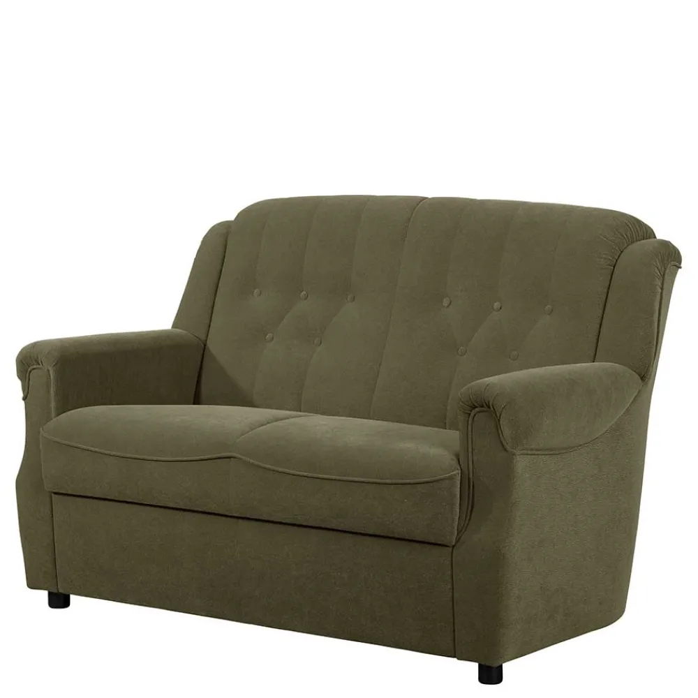 Wohnen Sofas<Flockstoff Couch in Dunkelgrün - Ramira