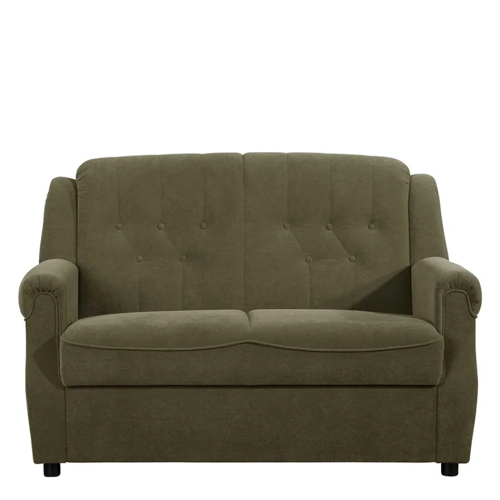 Wohnen Sofas<Flockstoff Couch in Dunkelgrün - Ramira