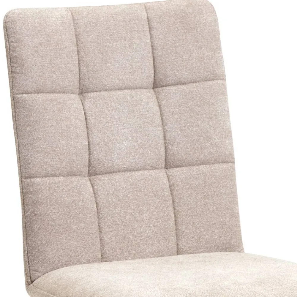 Wohnen Stühle<Flockstoff-Stühle in Beige - Drojan (2er Set)