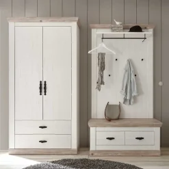 Wohnen Garderoben<Flur Garderobe & Bank & Schrank - Nedita (dreiteilig)