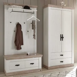 Wohnen Garderoben<Flur Garderobe & Bank & Schrank - Nedita (dreiteilig)