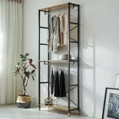 Wohnen Garderoben<Flur Regal Garderobe mit zwei Kleiderstangen - Vilettra