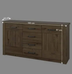Wohnen Garderoben<Flur Sideboard und Spiegel Set - Riostar (zweiteilig)