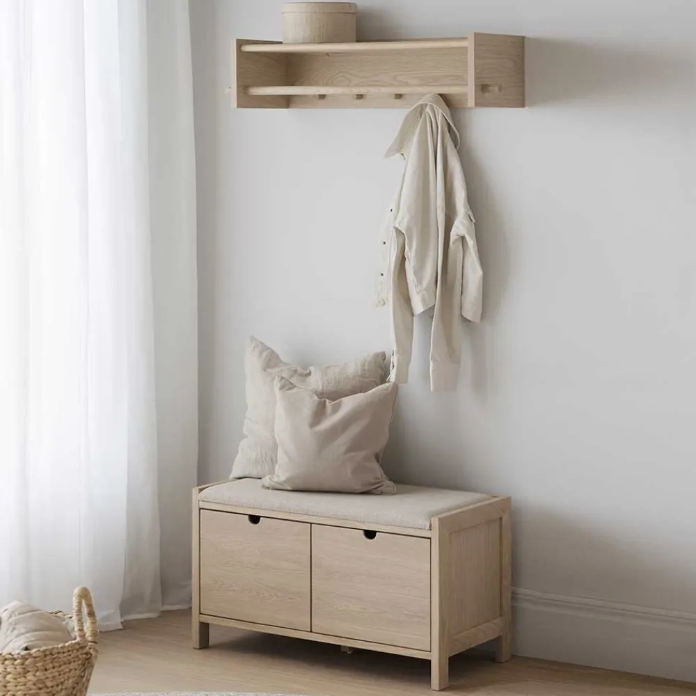 Wohnen Garderoben<Flurbank & Hängegarderobe Set - Pluta (zweiteilig)