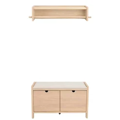 Wohnen Garderoben<Flurbank & Hängegarderobe Set - Pluta (zweiteilig)