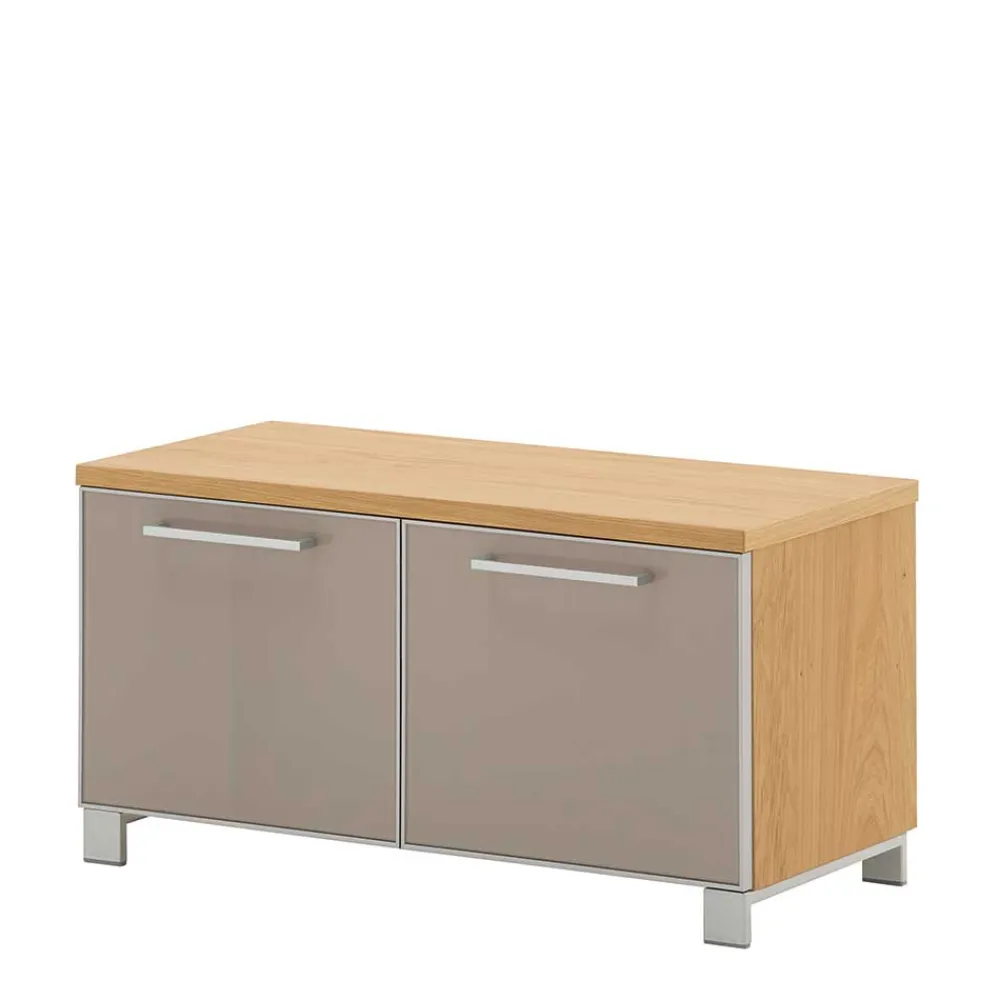 Wohnen Sitzbank<Flurbank Diecca mit Taupe Glas