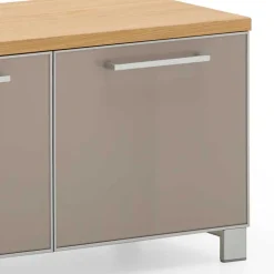 Wohnen Sitzbank<Flurbank Diecca mit Taupe Glas