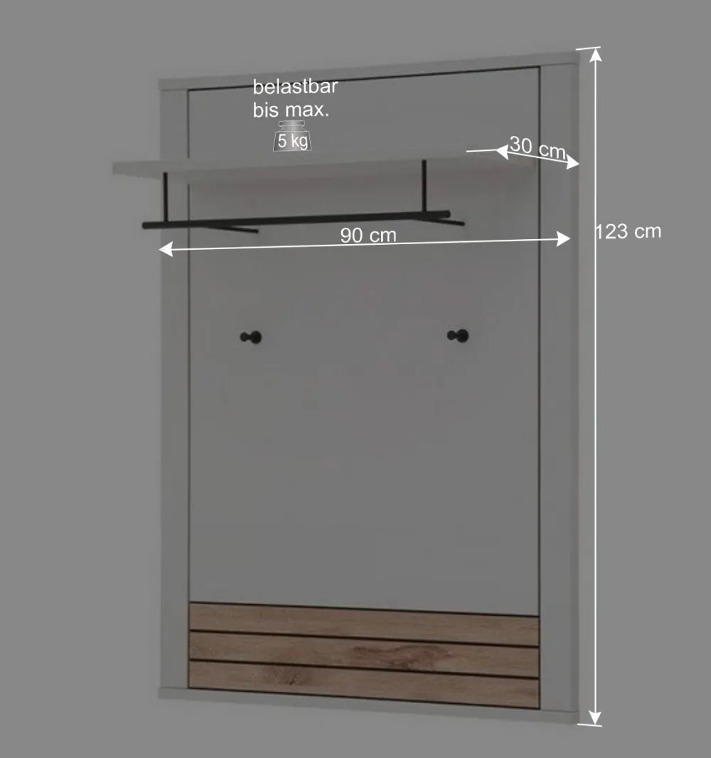 Wohnen Garderoben<Flureinrichtung Komplettset modern - Ballina (fünfteilig)